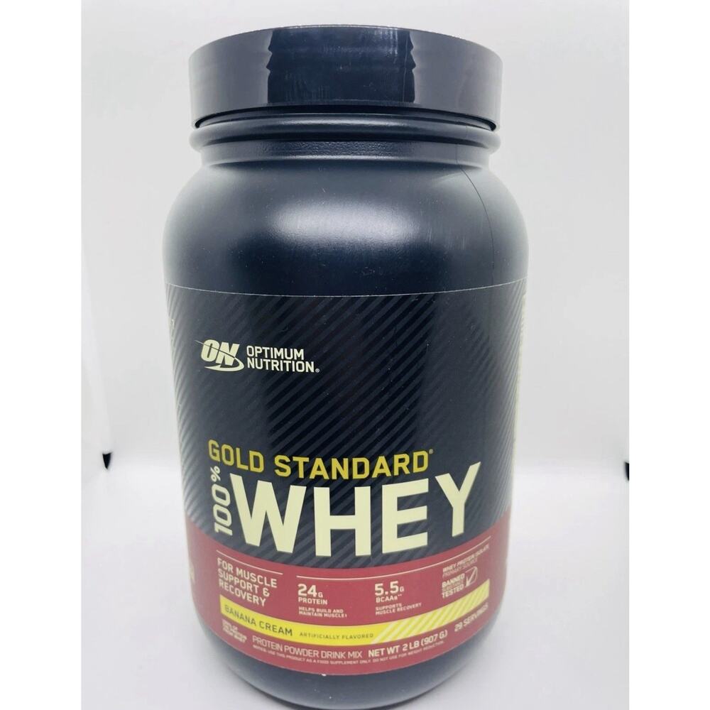Optimum Nutrition Gold Standard Whey Protein 2lb Banana Cream Exp 2027